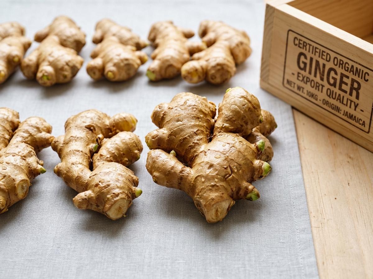 Fresh Indian Ginger Roots Washed and Graded
